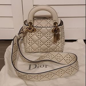 🚫SOLD🚫 Limited Lady Dior Mini Gold Studded Padded Bag